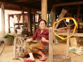Local lady weaving