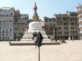 Hidden stupa in Thamel & local living