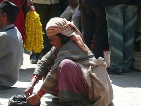 Local lady working...