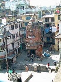 Looking down on Thamel