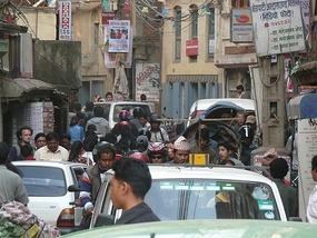Usual Kathmandu traffic!