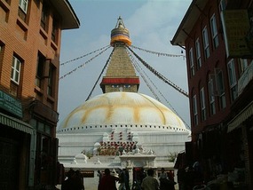Stupa through the street!