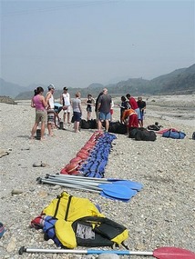 Lining up the safety gear..