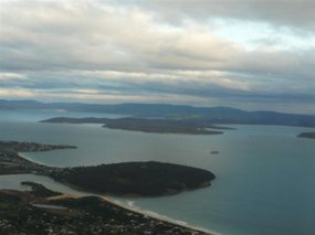 Flying into Hobart!