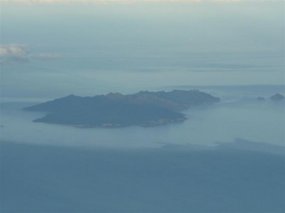 Flying into Tasmania