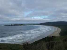 View across the Catlins NP from Florence Point