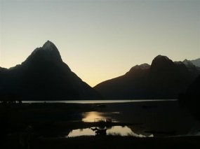 Sunset over Milford Sound