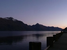 Sunset over the lake