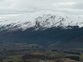 View from the top of Crown Range