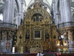 Gold alter within the cathedral
