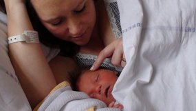 Newly born Madison & proud mum!