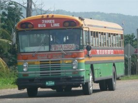 Our local bus arrives...