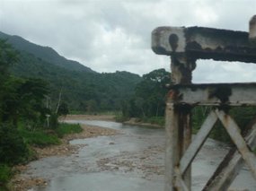 Crossing the river...