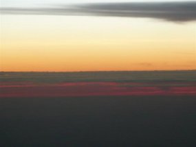 Sunrise flying to Peru!