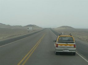 View across the desert highway