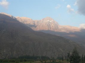 Sun rising on route to the Inca Trail start!