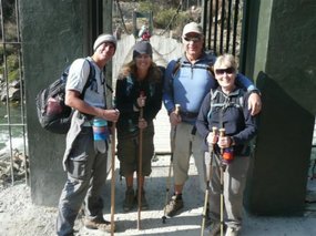 The four amigos -Start bridge to the Inca Trail!
