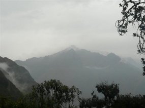 Misty view as we woke and rain!
