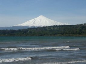 Volcano Villarica from the lago