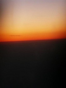 Sunrise as we fly towards Curitiba