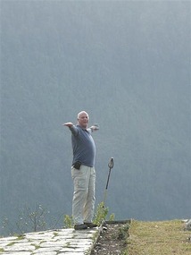 Ian on the helipad - can I fly Sue?!