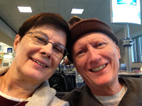 Nikki and Mike in Newark airport