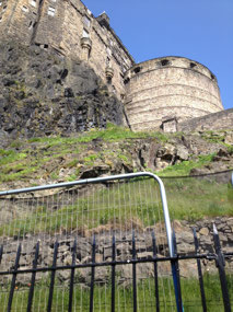 View of the castle from the walkway