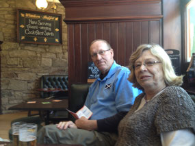 Dennis and Sandy at Conan Doyle Restaurant