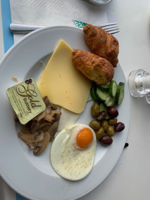 My breakfast at the Park Beach