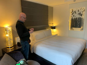 Mike in our hotel room!