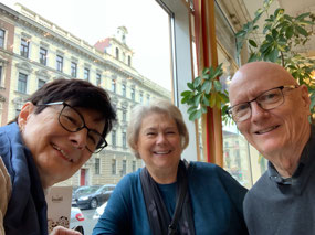 Nikki, Jody, and Mike at breakfast