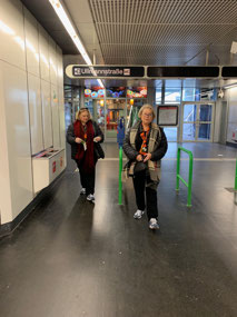 Heading for the train
