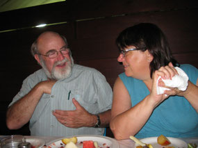 Mike and Emily at the Cabin Restaurant