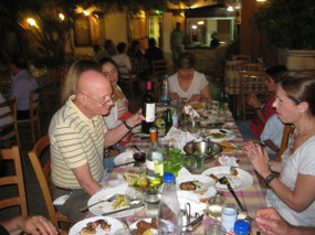 Dinner at Forsos Taverna in Mouttagiaka