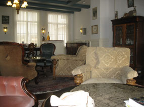 Reading room at the hotel