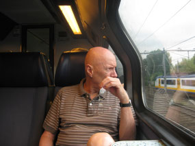 Riding the train to Delft