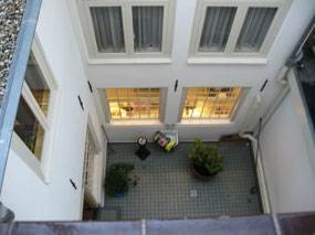 View of the courtyard from our window