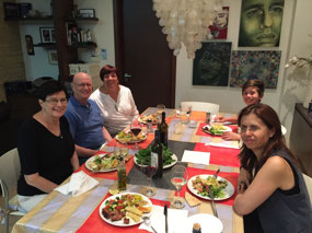 Dinner at the Metaxas' house