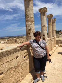 Tammy at Paphos Archaeological Site
