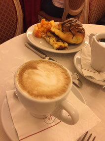 Pastries and Cappuccino for breakfast
