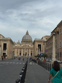The walkway toward the Vatican