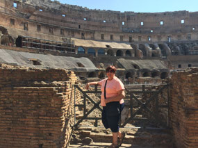 Tammy at the Roman Colosseum