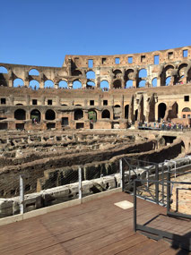 View of the interior of the colosseum
