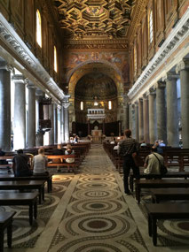 Interior of Santa Maria in Trastevere