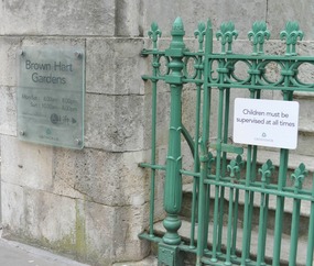 Quaint Entry to Brown Hart Gardens