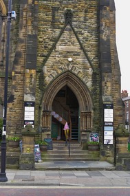 A shopping mall in a converted church in Tynemouth
