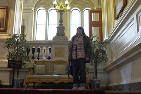Melissa on stairway