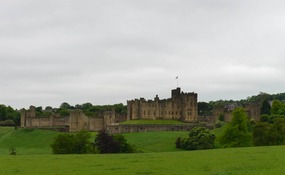 Our first view of Alnwick Castle
