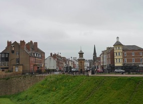The view of Front Street Tynemouth from the Priory