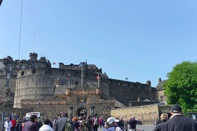People Climbing to the Castle's entrance
